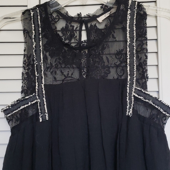 Anthro Elodie Lace Detail Dress, Black, Size S - Picture 3 of 10